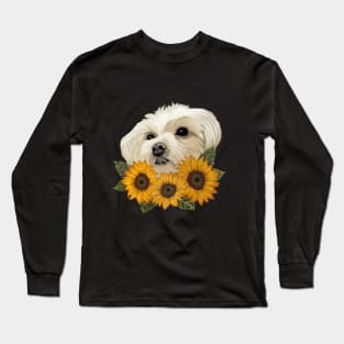 Canine sunflowers Beautifuline Long Sleeve T-Shirt